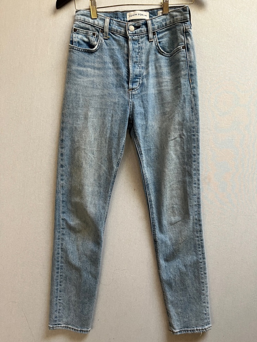 Denim Forum Yoko High-Rise Slim Light Wash Jeans Sz 26